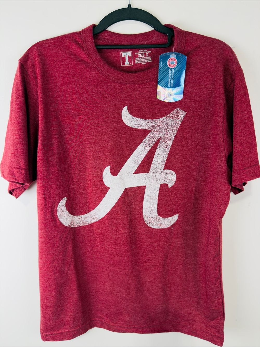 NWT Women’s University Alabama Football Short-Sleeve Graphic Tee Distressed 'A'